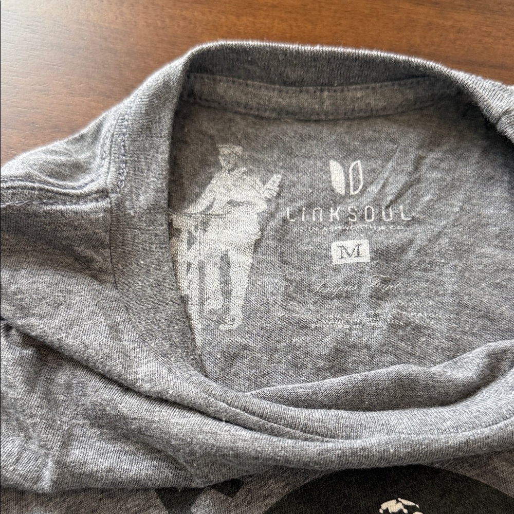 Vintage Linksoul Charcoal Graphic Tee Make Par Not War